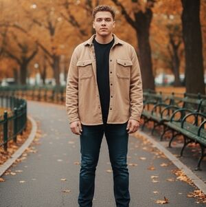 Levi's Strauss & Co Men's Tan, Fleece Lined Shacket: Size MED